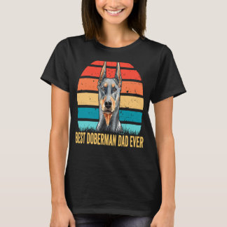 Camiseta Pai De Cachorro Doberman Melhor Pai Doberman Algum