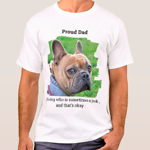Camiseta Pai De Cachorro Engraçado Foto Personalizada De Pe