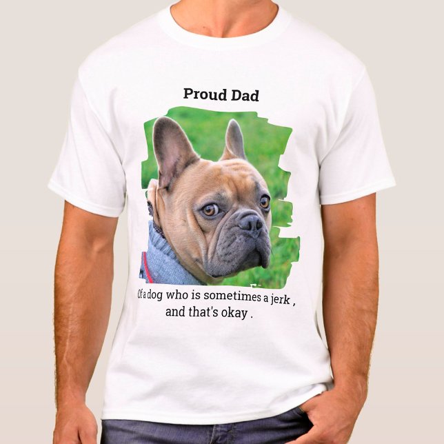 Camiseta Pai De Cachorro Engraçado Foto Personalizada De Pe (Criador carregado)