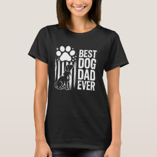 Camiseta Pai de Cachorro Ever Bandeira dos EUA Ideia de Pre
