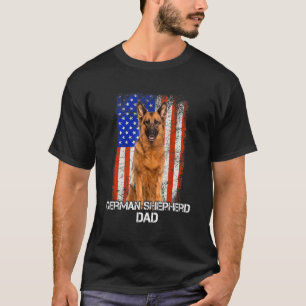 Camiseta Pai de Cachorro german shepherd Dia Padre Bandeira