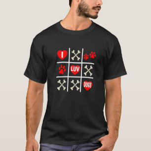 Camiseta Pai De Cachorro Mãe Tic Tac Toe I Cachorros De Luz