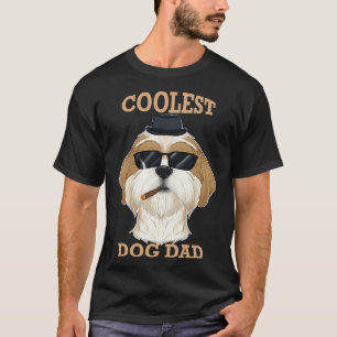 Camiseta Pai De Cachorro Mais Legal I Shih Tzu Pai I Shih T