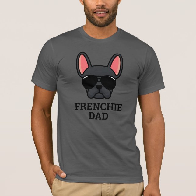 Camiseta Pai de Cachorro Negro e Francês (Frente)