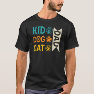 Camiseta Pai De Cachorro Pai De Gato De Pai Deus Para Homen