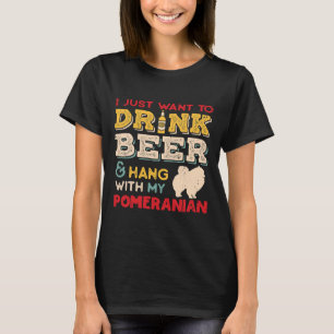 Camiseta Pai de Cachorro Pomerânia Amante de Cerveja