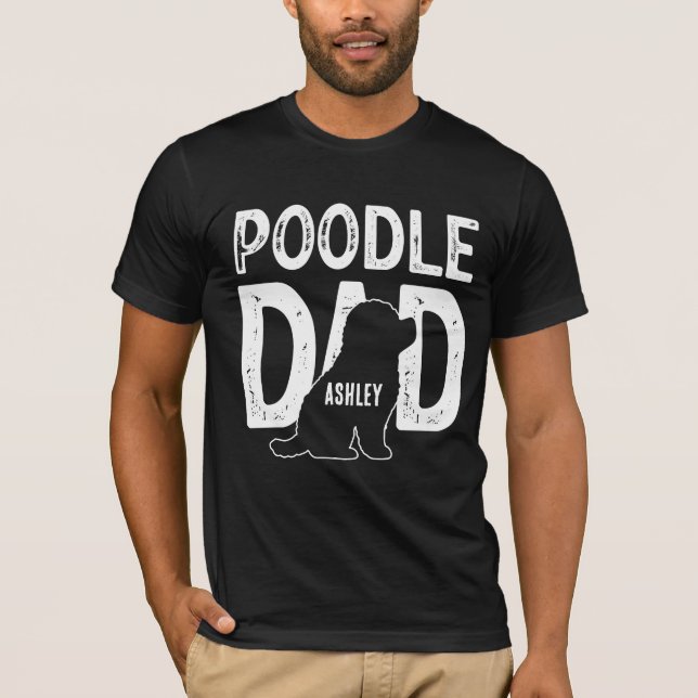 Camiseta Pai de Cachorro Poodle Pai de Cachorrinho (Frente)