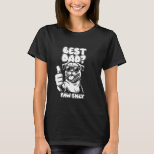 Camiseta Pai de Cachorro Pug - Raça Pugs Melhor Pai Possive