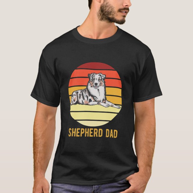 Camiseta Pai de Cachorro Retro Australiano Pai  (Frente)