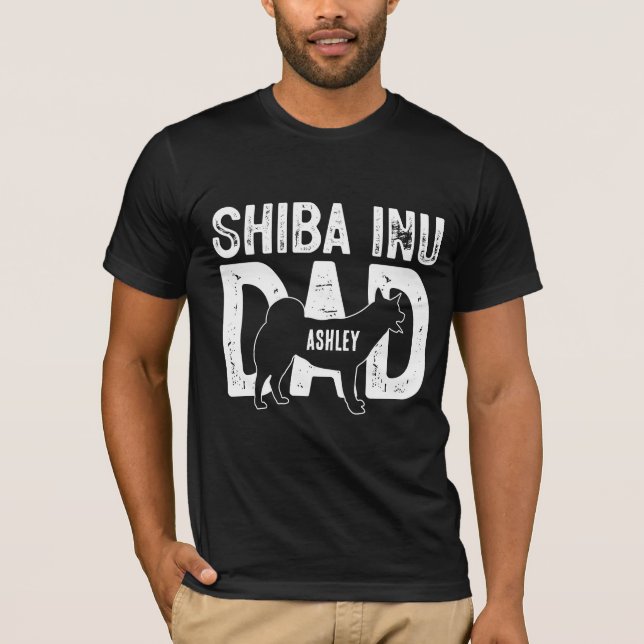Camiseta Pai de Cachorro Shiba Inu Pai (Frente)