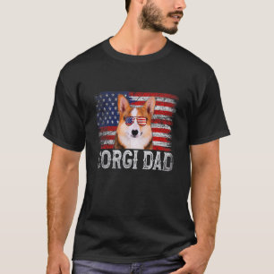 Camiseta Pai de Cachorro Vintage Retro Corgi Pai Dia dos Pa
