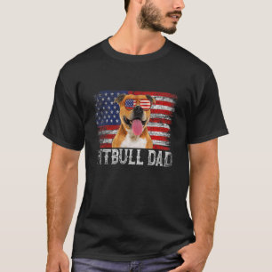 Camiseta Pai de Cachorro Vintage Retrô Pitbull Dia dos Pais
