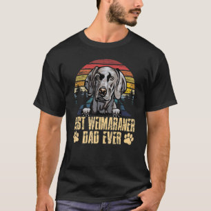 Camiseta Pai De Cães Do Melhor Pai Do Weimaraner Vintage