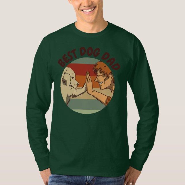 Camiseta Pai de cães Melhor Dia de os pais  (Frente)