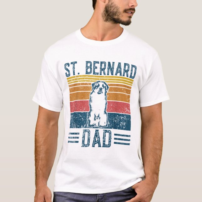 Camiseta Pai de cães - Rua de colheita. Pai Bernard (Frente)