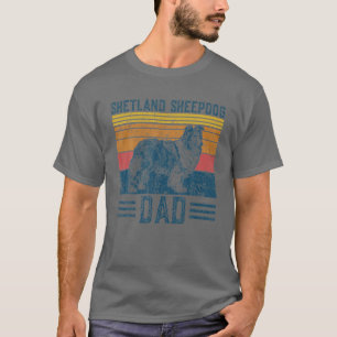 Camiseta Pai de Cães Shetland - Vintage Shetland Sheepdog
