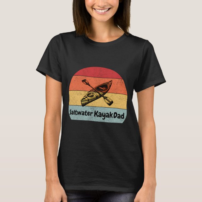 Camiseta Pai de Caiaque em Água Salgada – Presente para Pai (Frente)
