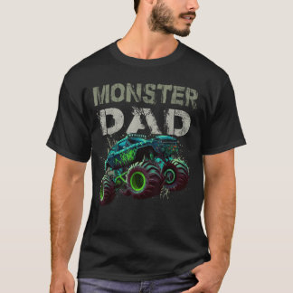 Camiseta Pai de Caminhão Monstro Família Correspondente Cam