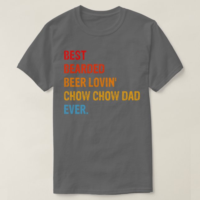 Camiseta Pai De Cão Chow Engraçado Presente (Frente do Design)