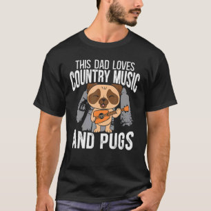 Camiseta Pai de cão Pug Pai Cachorro Proprietário