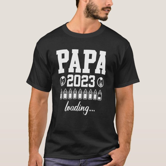 Camiseta Pai De Carregamento Do Pai 2023 Da Mens Para Ser P (Frente)