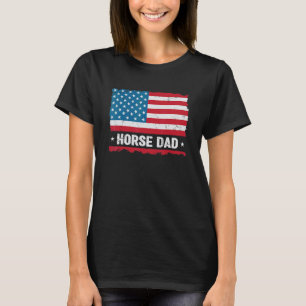 Camiseta Pai de Cavalo América Bandeira dos EUA Patriota Vi