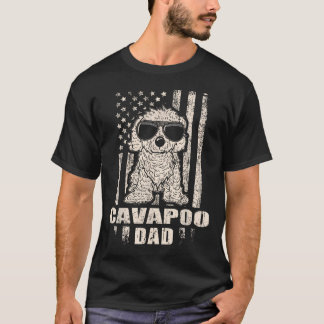 Camiseta Pai de Cavapoo Legal Vintage Retro Orgulhoso