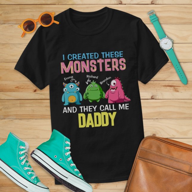 Camiseta Pai de Chamada Monstro Personalizado Papa Pai Pai  (Criador carregado)