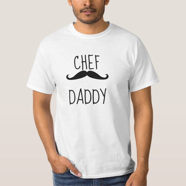 Camiseta Pai de chef com bigode (Frente)