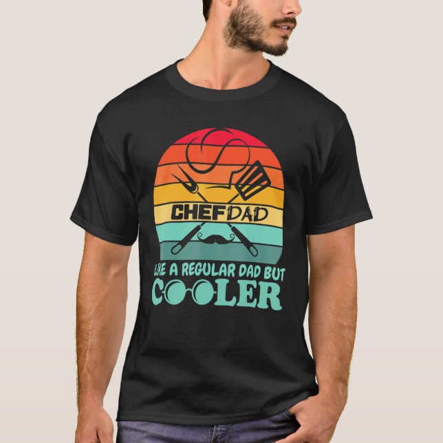 Camiseta Pai De Chef Como Um Pai Regular Mas Mais Frio (Frente)