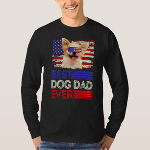 Camiseta Pai de Chihuahua Ever Patriota Americano de Bandei