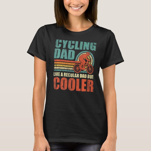 Camiseta Pai De Ciclagem De Menores Como Um Pai Regular, Ma (Frente)