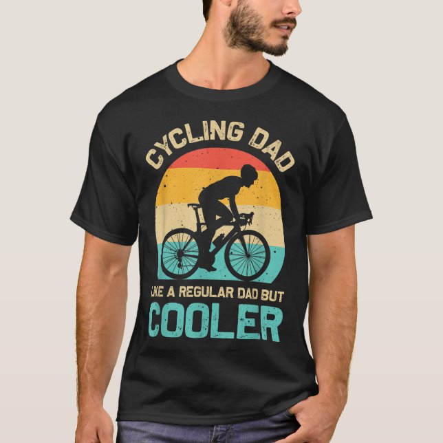 Camiseta Pai De Ciclismo Como Um Pai Regular Mas Mais Engra (Frente)