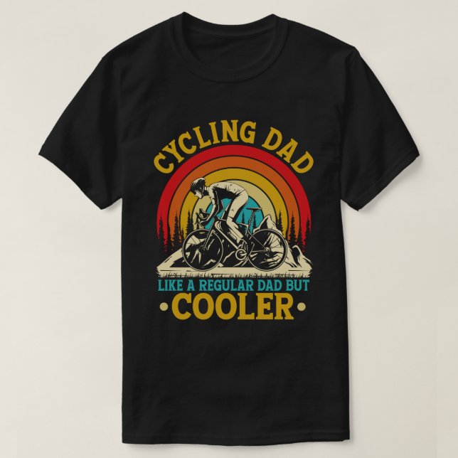 Camiseta Pai De Ciclismo Como Um Pai Regular Mas Mais Engra (Frente do Design)