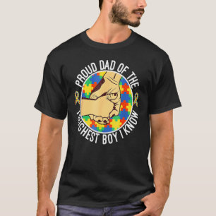 Camiseta Pai De Consciência Do Autismo Para Rapazes Filho A