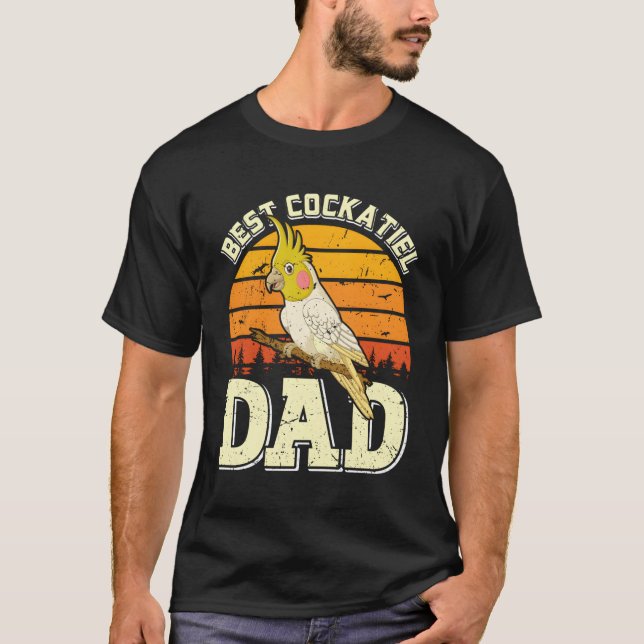 Camiseta Pai de coquetel de coquetéis de aves (Frente)