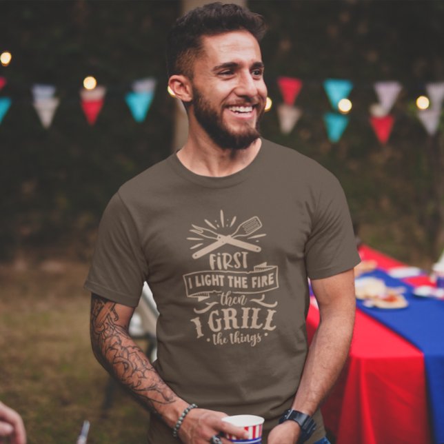 Camiseta Pai de Cozinhar de grelhamento de CHURRASCO de chu (Criador carregado)