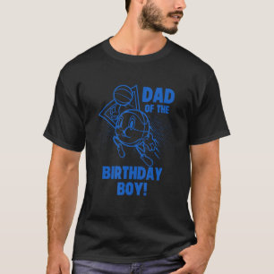 Camiseta Pai De Crianças De Aniversário Pla De Basquete Ret