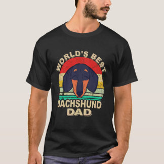 Camiseta Pai de Dachshund do Mundo 3 Vintage