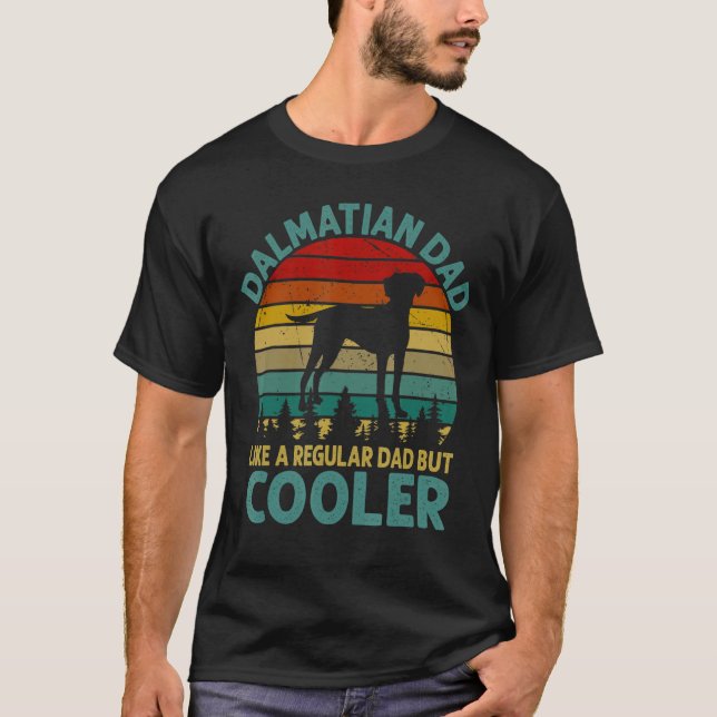 Camiseta Pai De Dalmama Como Um Pai Regular Mas Mais Frio P (Frente)