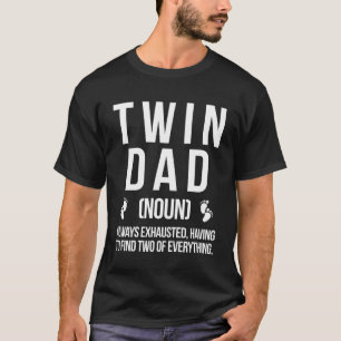 Camiseta Pai De Definição Do Pai Gêmeos Gêmeos Pai Gêmeo