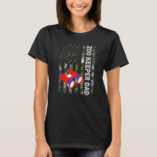 Camiseta Pai de Detentor de Zoológico da Legal Bandeira Ame