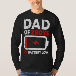 Camiseta Pai De Dia de os pais Para Canetas De 2 Boys
