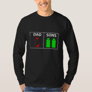 Camiseta Pai de dois filhos engraçada Gif de Dia de os pais