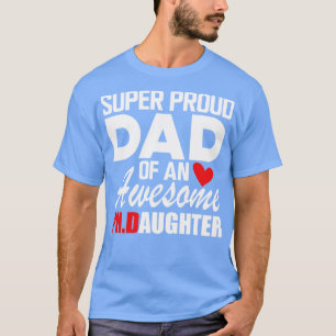 Camiseta Pai de doutorado pai super orgulhoso de uma risada