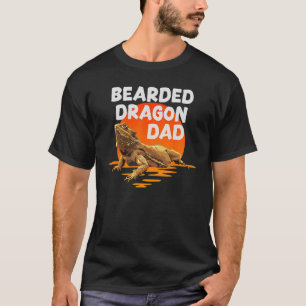 Camiseta Pai de Dragão de Barba Solta Réptil Lizard Pai Mãe