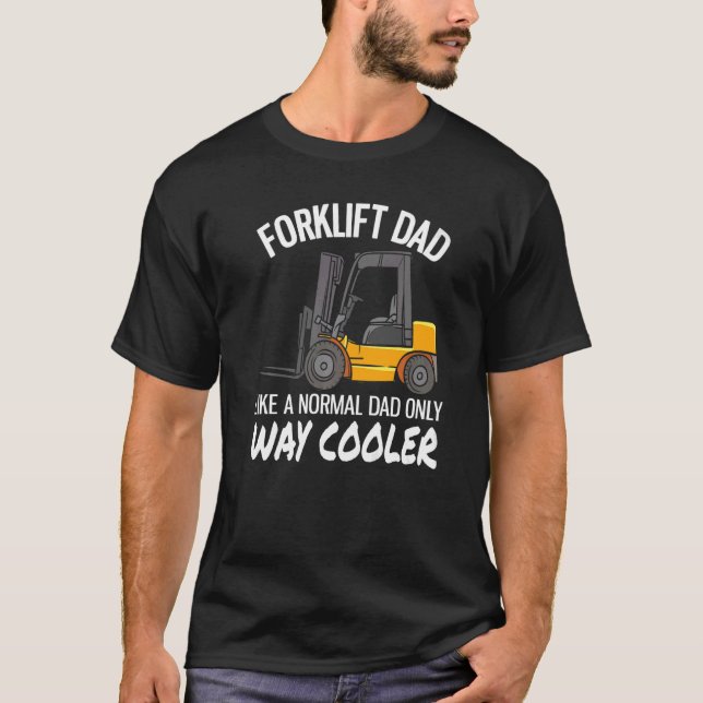 Camiseta Pai de empilhamento do operador de empilhadeira do (Frente)