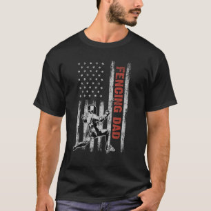Camiseta Pai de esgrima bandeira americana Dia 4 de julho