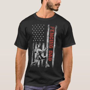 Camiseta Pai de esgrima bandeira americana Dia 4 de julho