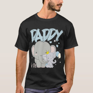 Camiseta Pai De Estar Grávida Do Chá de fraldas Elefante